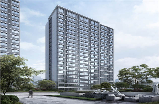 杭州市首座近零能耗住宅建筑临安888集团宸锦学府主体结顶